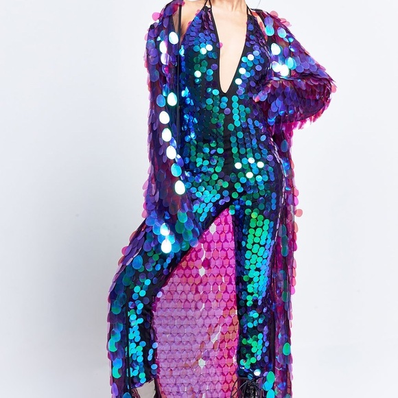 mermaid sequin jumpsuit